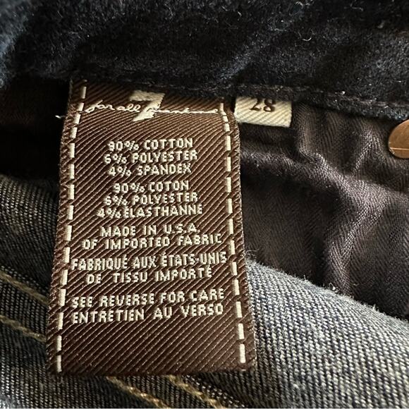 7 For All Mankind Kimmie Straight Leg Raw Hem Jeans - Picture 6 of 6